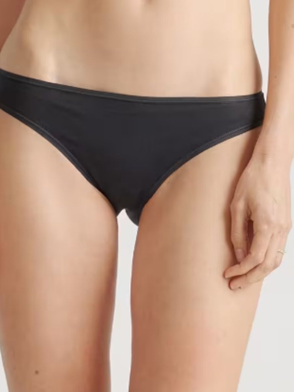 Quince Organic Cotton Bikini (6-pack) - Black S New